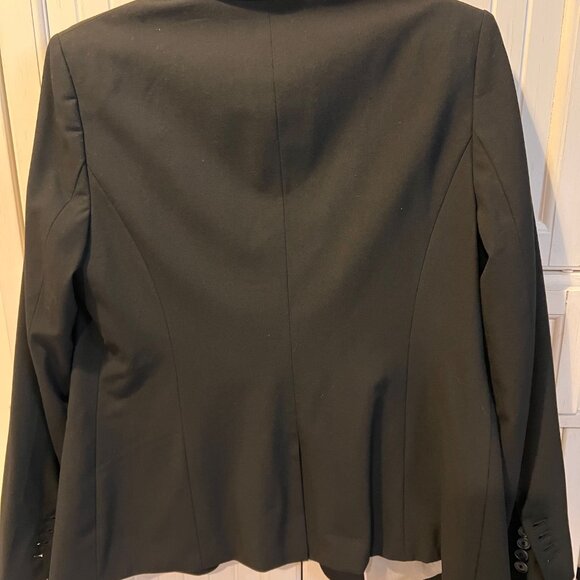 Ann Taylor Black Suiting Blazer, Single Button / Longer Fit - Picture 3 of 8